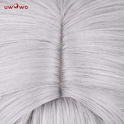 Uwowo Honkai Star Rail Silver Wolf Hacker Stellaron Hunters HSR Cosplay Wig Middle Silver Wig