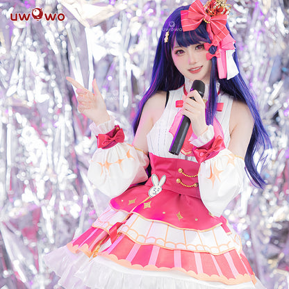 S-3XL INSTOCK-Uwowo Anime Oshi no Ko Ai Hoshino Idol Stage Performance Exhibition Ver. Cosplay Costume