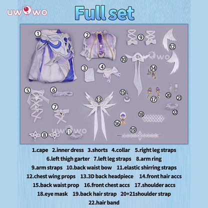 Uwowo Collab Series: Deluxe Genshin Impact Columbina 'Damselette' Nod-Krai Cosplay Costume S-XL
