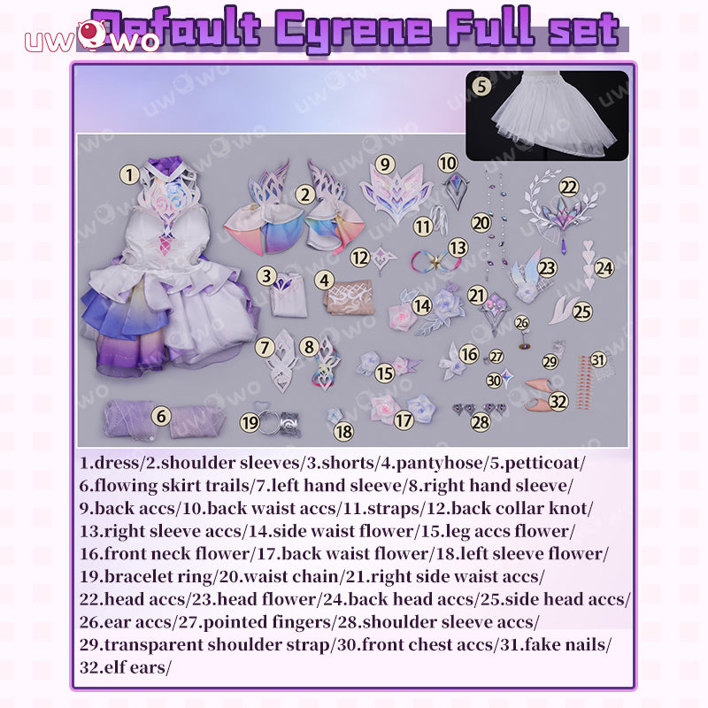 Uwowo Collab Series: Honkai Star Rail Upgrade Cyrene Cosplay Costume S-2XL