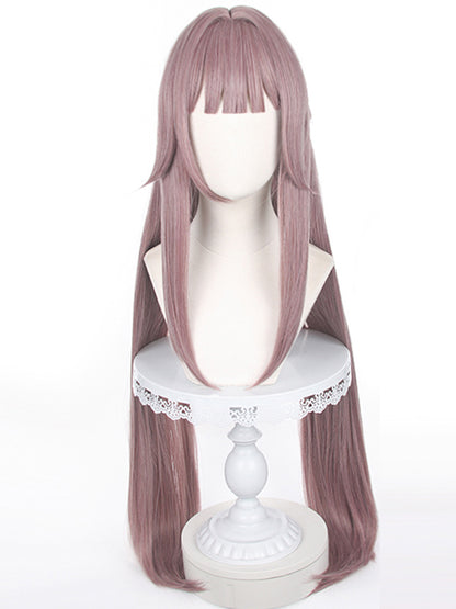 Uwowo Game Honkai: Star Rail Cosplay Herta Cosplay Wig Long Gray and Pink Hair