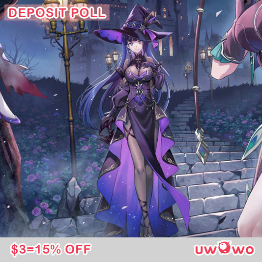 Uwowo Deposit Poll - Honkai Impact 3rd Raiden Mei Witch Halloween Cosplay Costume