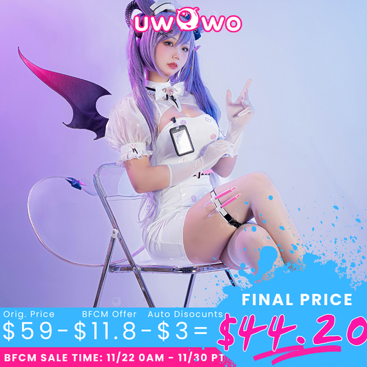 [Special Discount]【In Stock】Uwowo Genshin Impact Fanart: Nurse Keqing Devil Cute Sexy Halloween Cosplay Costumes