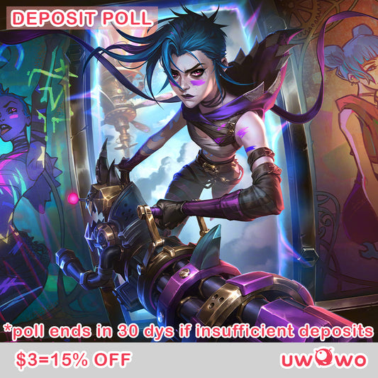 Uwowo Deposit Poll - League of Legends/LOL: Arcane Fractured Jinx Cosplay Costume