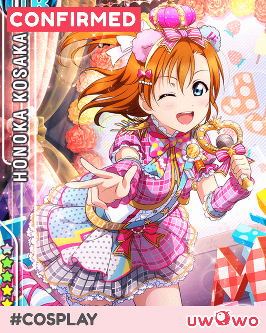 CONFIRMED Uwowo Love Live! LoveLive Kousaka Honoka Idol ver. Cosplay Costume S-3XL