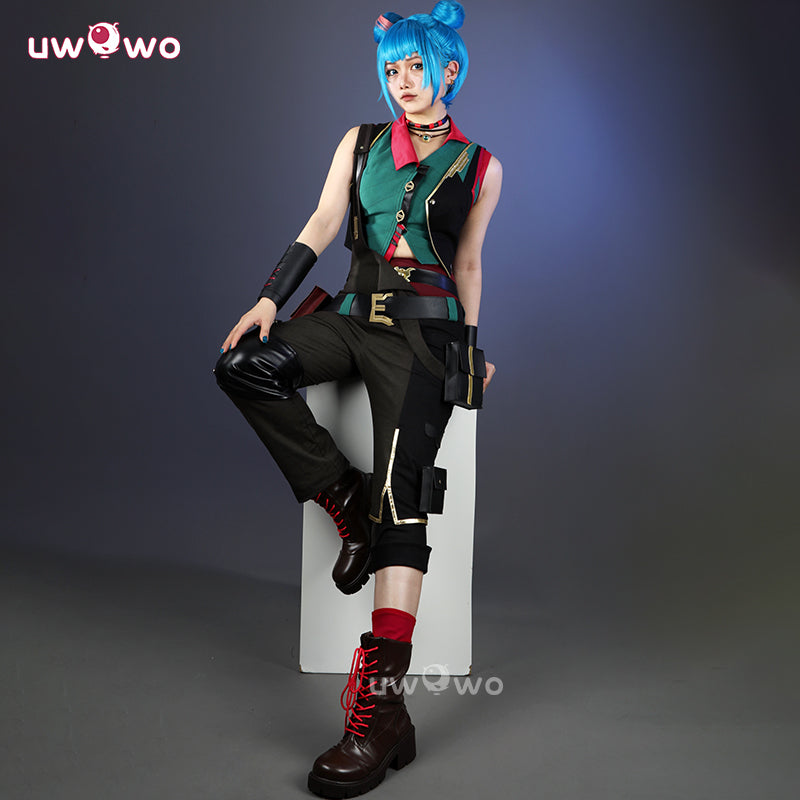 Uwowo Collab Series: LOL Arcane2 Powder/Jinx Buns Hair Alternative Universe AU Cosplay Costume XS-XXXL