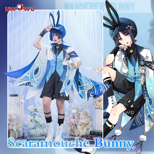 【Pre-sale】Exclusive Uwowo Genshin Impact Fanart Wanderer Cute Bunny Suit Cosplay Costume