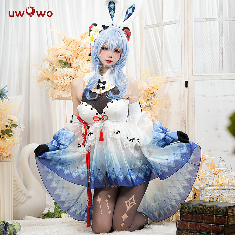 Exclusive Uwowo Genshin Impact Fanart Ganyu Bunny Suit Cute Cosplay Costume