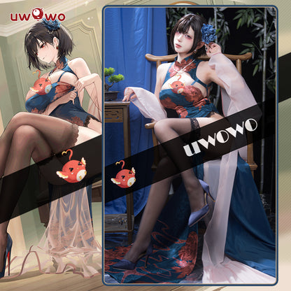【In Stock】Uwowo Game Azur Lane Chien Wu Cheongsam Gown Boudoir Cosplay Costume