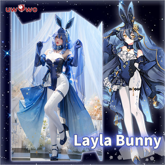 【Pre-sale】Exclusive Uwowo Genshin Impact Fanart Layla Cute Bunny Suit Cosplay Costume