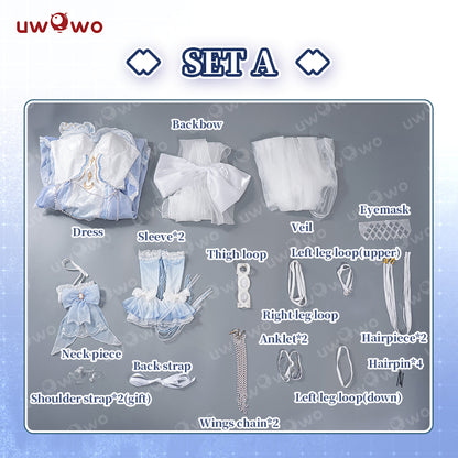 OCT PRESALE Uwowo Genshin Impact Fanart Columbina Lunar Veil Gown Cosplay Costume S-3XL