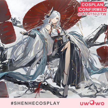 [Last Batch] 【In Stock】Uwowo Genshin Impact Fanart Shenhe Chinese Hanfu Traditional Clothing Liyue Cosplay Costume