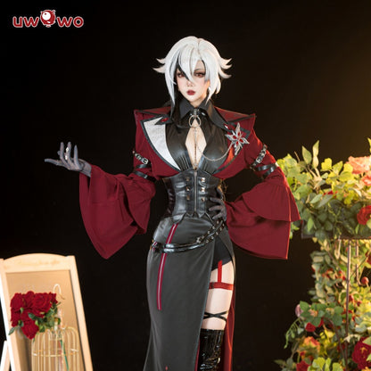 INSTOCK S-3XL Uwowo Genshin Impact Fanart Arlecchino The Knave Music Concert Cosplay Costume
