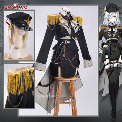 Uwowo Genshin Impact Fanart Shenhe Military Uniform Cosplay Costume S-3XL