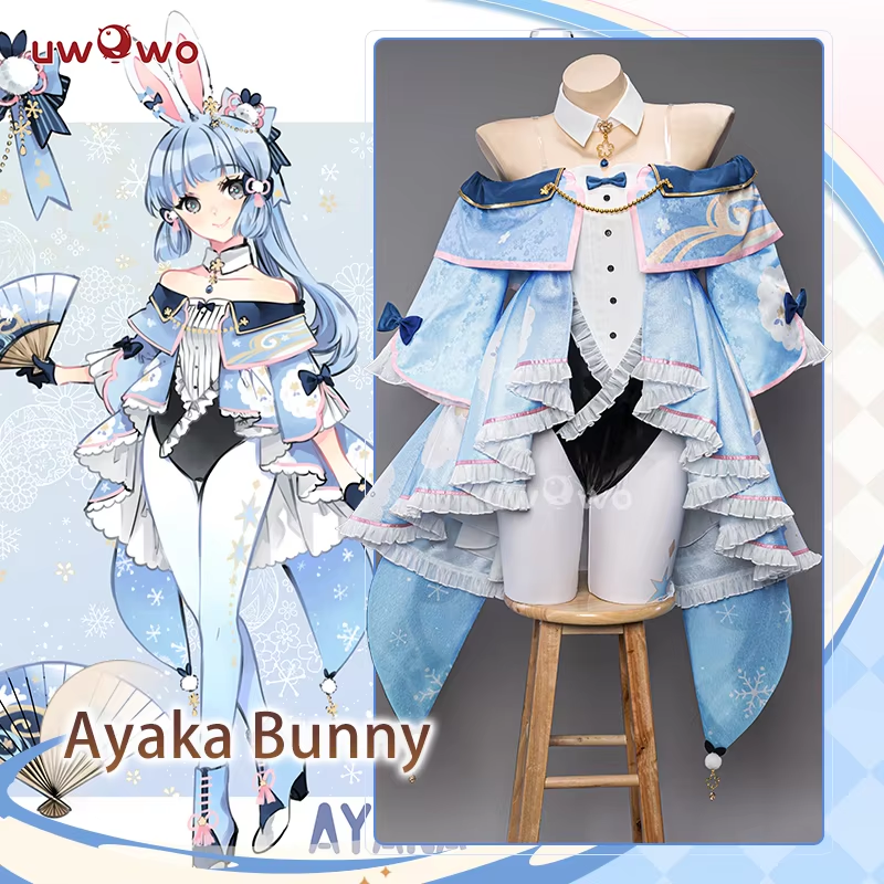 OCT PRESALE Exclusive Uwowo Genshin Impact Fanart Ayaka Cute Bunny Suit Cosplay Costume