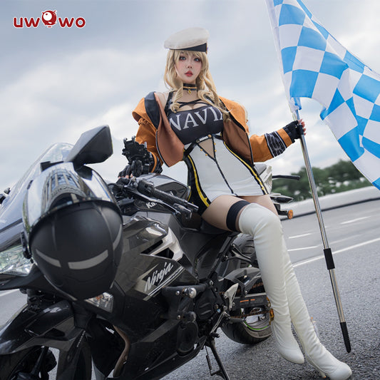 Uwowo Genshin Impact Fanart Racing Navia Casual Outfit Cosplay Costume