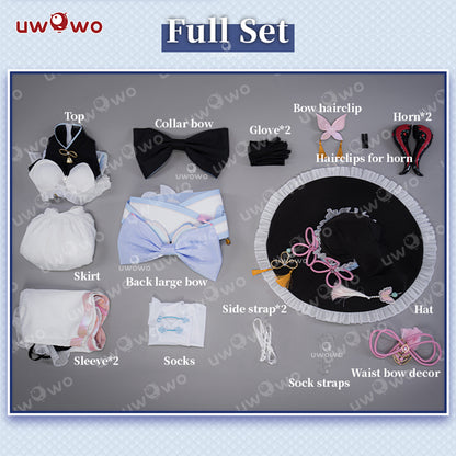 [Last Batch]【In Stock】Uwowo Genshin Impact Fanart Ganyu Little Witch Halloween Cosplay Costume