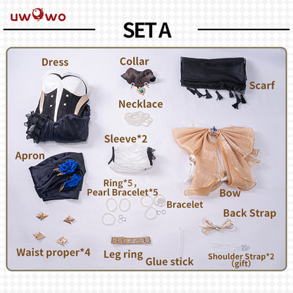 [Last Batch] INSTOCK-Uwowo Genshin Impact Fanart Navia Gown Dress Cosplay Costume