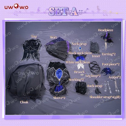 S-3XL INSTOCK-Uwowo Game Honkai Star Rail Robin Black Dress Cosplay Costume