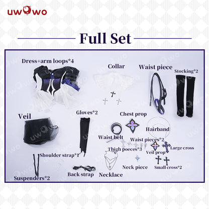 Uwowo Game Honkai Star Rail Fanart Black Swan Nun Cosplay Costume