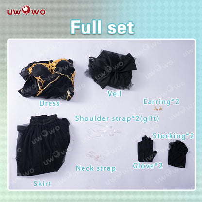 S-3XL INSTOCK-Uwowo Code Geass: C.C. CC Black Gown Cosplay Costume