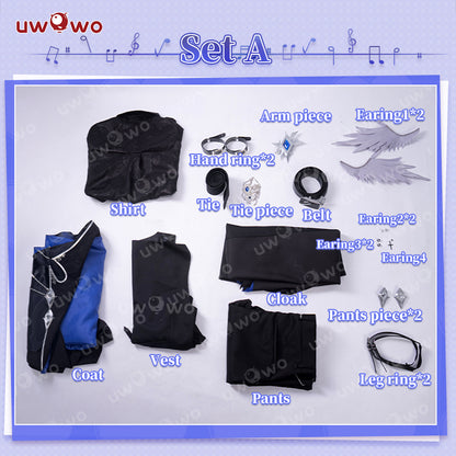 INSTOCK Uwowo Game Honkai Star Rail Sunday Black Suit Cosplay Costume