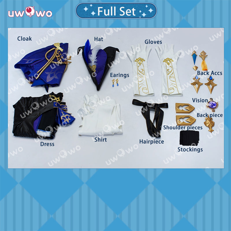 Uwowo Collab Series: Game Genshin Impact Fontaine Cosplay Clorinde Costume