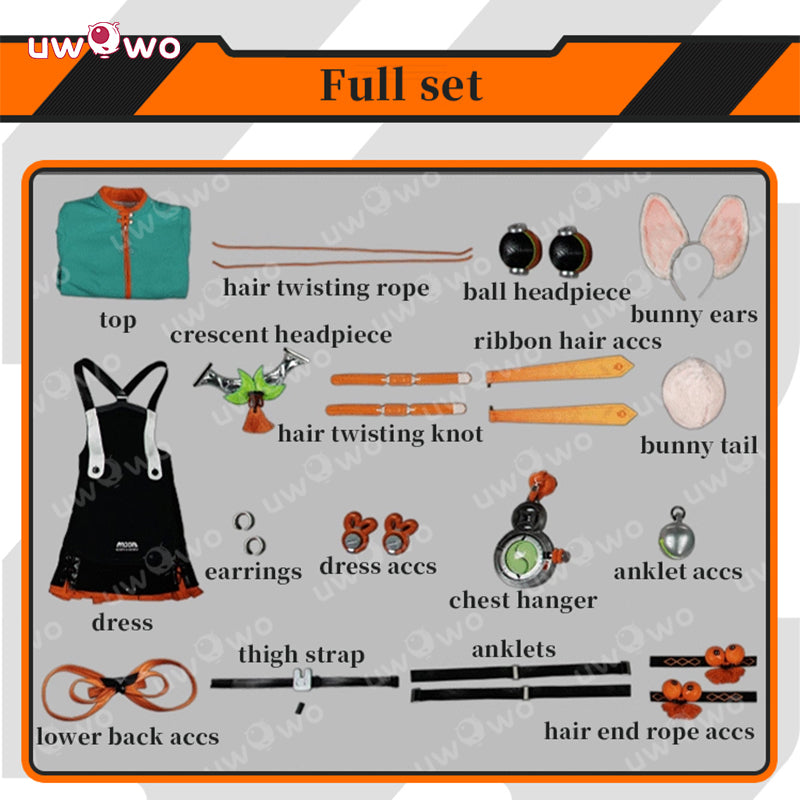 Uwowo Collab Series: Game Zenless Zone Zero/ZZZ Zhao Bunny Cosplay Costume S-XL