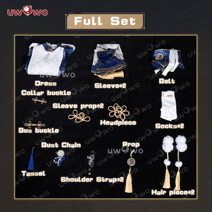 M-3XL INSTOCK Uwowo Game Iuno Chinese Style Dress Wuthering Waves WuWa Cosplay Costume