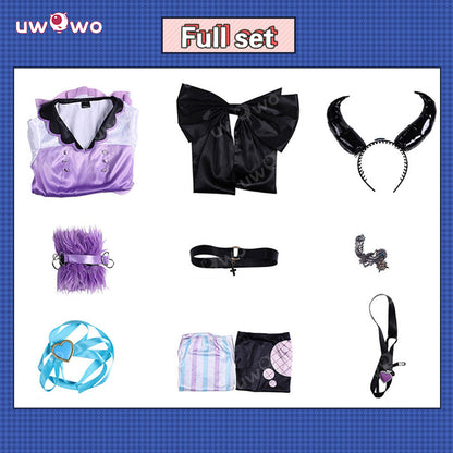 Uwowo Collab Series: Poison Denpa Girl☆Purple Lollipop Anime Needy Girl Overdose Cosplay Costume XS-3XL
