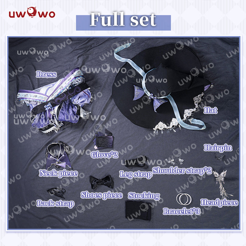 【Pre-sale】 Uwowo Genshin Impact Fanart Keqing Witch Cosplay Costume