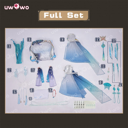 Uwowo Collab Series: Game Wuthering Waves WuWa Qingxiao Cosplay Costume XS-3XL