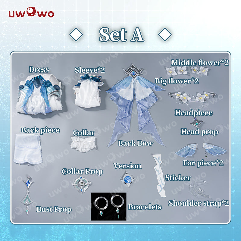 SEP PRESALE Uwowo Genshin Impact Snezhnaya Vodyanitsa Cosplay Costume Size S-XXXL