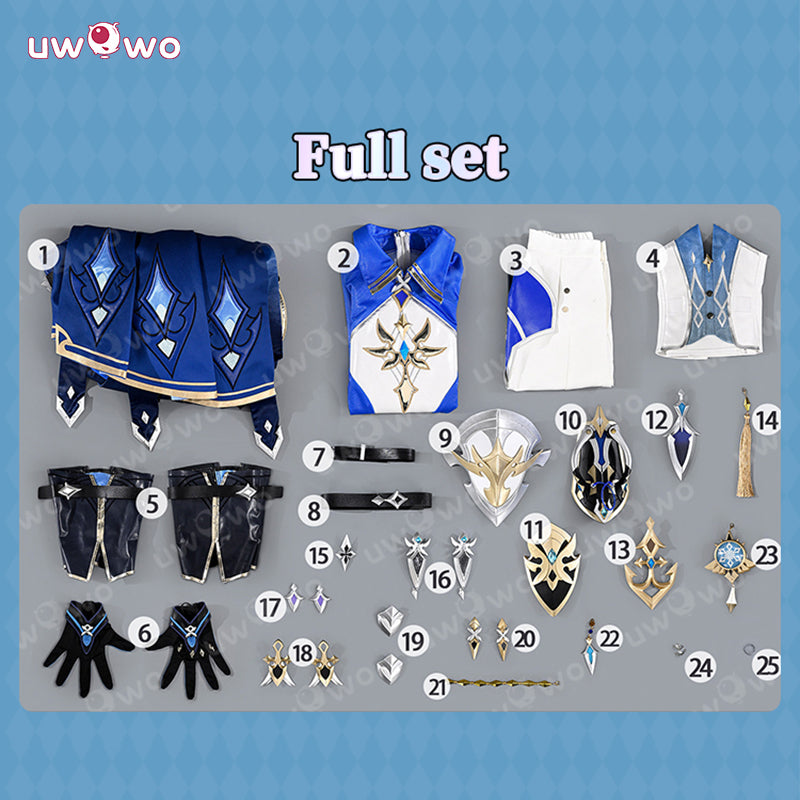 Uwowo Collab Series: Deluxe Genshin Impact Lohen Male Cosplay Costume S-2XL
