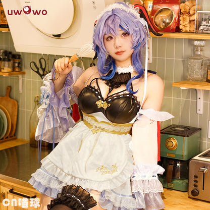 INSTOCK Exclusive Uwowo Game Genshin Impact Fanart Ganyu Maid Ver Cosplay Costume