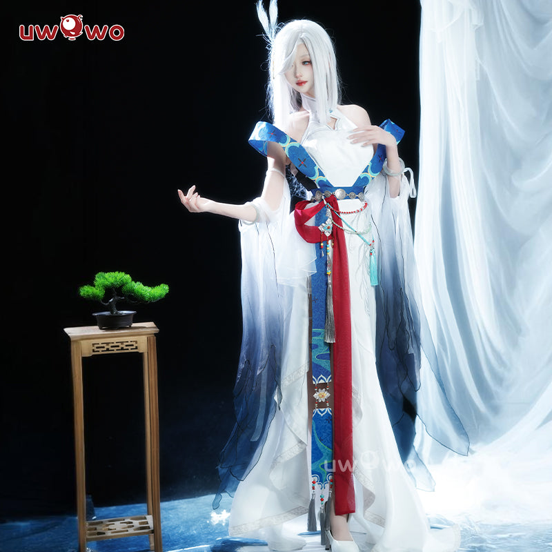 【Pre-sale】Uwowo Genshin Impact Fanart Shenhe 'Frostbound Divinity' Cosplay Costume