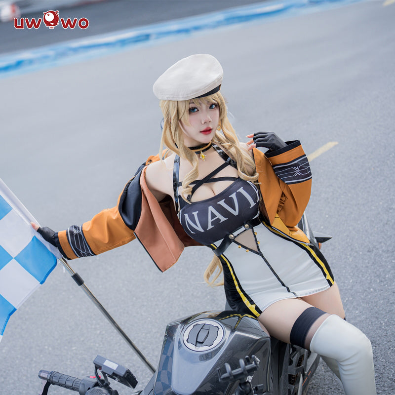 【In Stock】Uwowo Genshin Impact Fanart Racing Navia Casual Outfit Cosplay Costume