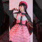 【In Stock】Uwowo Monster High Draculaura Vampire Spiderweb Cape Beret Gothic Dress Halloween Cosplay Costume