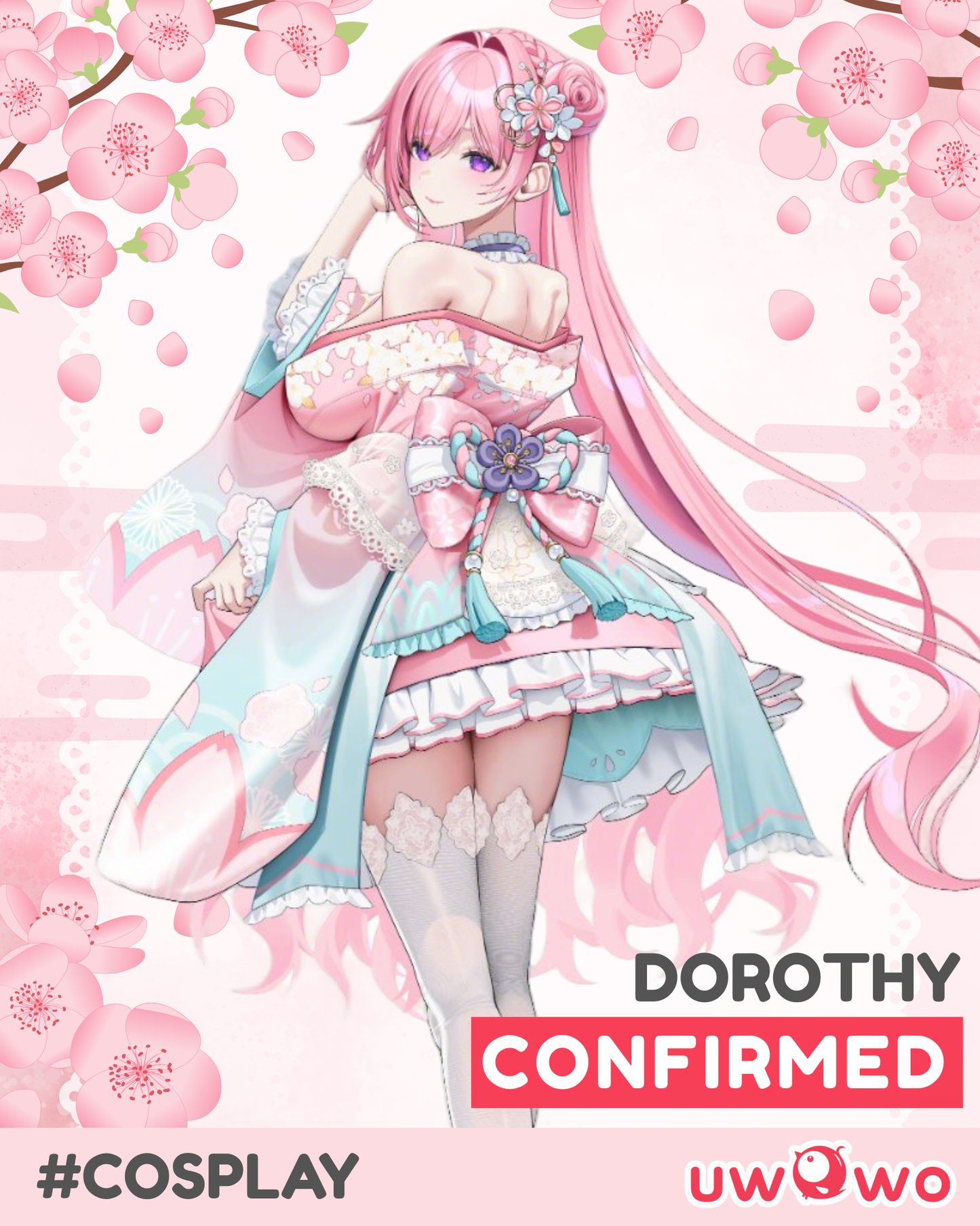 CONFIRMED Uwowo Game NIKKE Dorothy Spring Exploration Journey Kimono Cosplay Costume