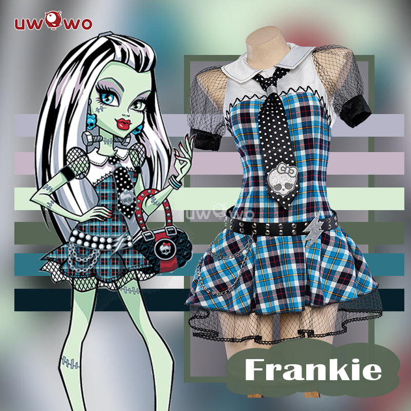 Uwowo Monster High Frankie Stein G1 Dress Halloween Cosplay Costume