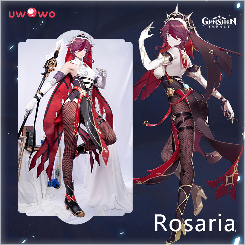【In Stock】Uwowo Game Genshin Impact Cosplay Rosaria Thorny Benevolence Cosplay Costume - Uwowo Cosplay
