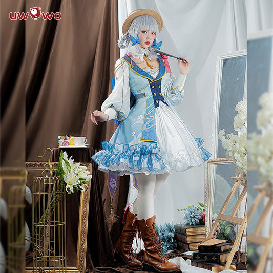 [Last Batch]【In Stock】Uwowo Genshin Impact Ayaka Fontaine Springbloom Missive Dress New Skin Outfit Cosplay Costume