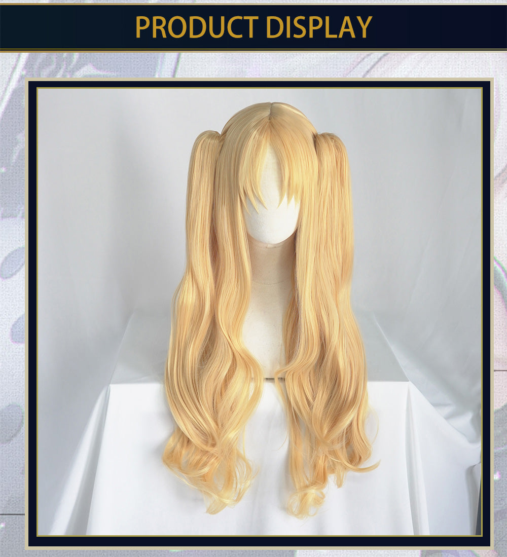 UWOWO Fate Grand Order Ereshkigal Cosplay Wig 80cm long Gold Double Tail Cosplay Hair - Uwowo Cosplay