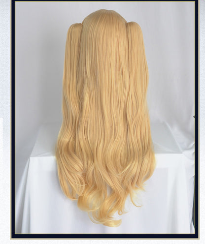 UWOWO Fate Grand Order Ereshkigal Cosplay Wig 80cm long Gold Double Tail Cosplay Hair - Uwowo Cosplay