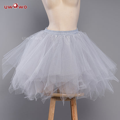 Uwowo Universal Black White Petticoat Crinolines Genshin Impanct Maid Ver. Best Match Petticoat Adjustable Bustle Pannier - Uwowo Cosplay