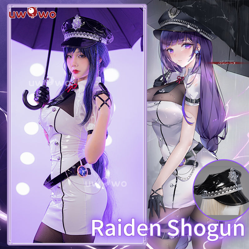 【Pre-sale】Uwowo Genshin Impact Fanart: Raiden Shogun Ei Officer Uniform Baal Police Cosplay Costumes - Uwowo Cosplay