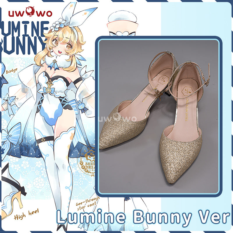 Uwowo Genshin Impact Fanart: Lumine Bunny Suit Canon Outfit Cosplay Shoes Traveler Lumine Shoes - Uwowo Cosplay