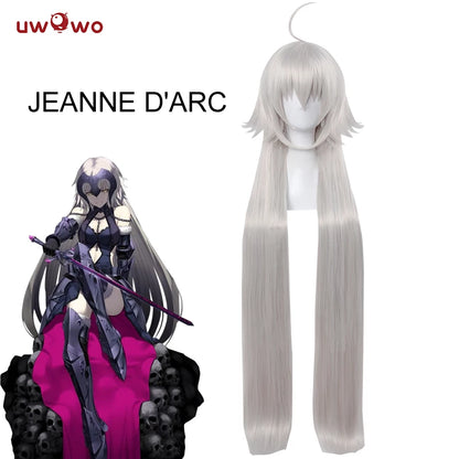 UWOWO Game Fate Grand Order/FGO Jeanne d'Arc Alter (J'Alter) Cosplay Wig 100 CM Sliver Long Straight Heat Resistant Wig - Uwowo Cosplay