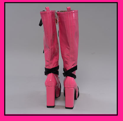 【Pre-sale】Uwowo Monster High Cosplay Shoes Draculaura Shoes Pink Boots - Uwowo Cosplay