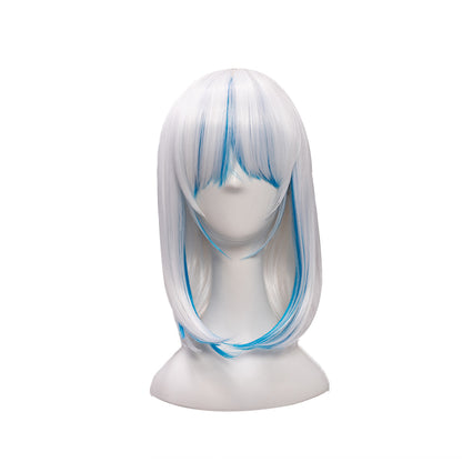 【Pre-sale】Uwowo Cosplay Gawr Gura Cosplay Wig Shark GAWRGURA 40cm White Blue Gradient Wig - Uwowo Cosplay